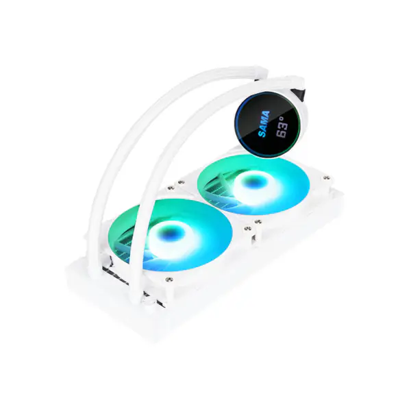 Sama Logo personalizzabile Argb Ventola di raffreddamento Cpu Cooler Versione bianco/nero Display Lcd Cpu Core Temperature Pc Liquid Cooler