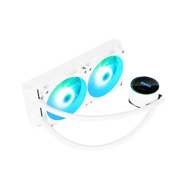 Sama Logo personalizzabile Argb Ventola di raffreddamento Cpu Cooler Versione bianco/nero Display Lcd Cpu Core Temperature Pc Liquid Cooler