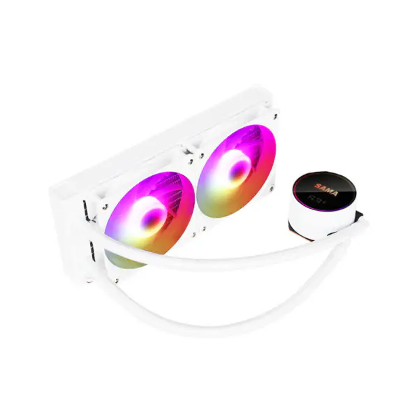 Sama Logo personalizzabile Argb Ventola di raffreddamento Cpu Cooler Versione bianco/nero Display Lcd Cpu Core Temperature Pc Liquid Cooler