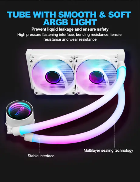 Sama Custom Cpu Cooler dissipatori di calore 240 Rgb ventola di raffreddamento per Intel Amd Cpu Lga775/115x Am4 Am5 Ryzen 12600k Cpu Liquid Cool