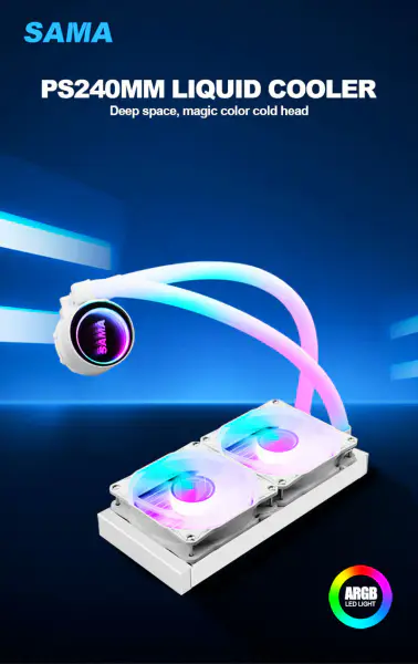 Sama Custom Cpu Cooler dissipatori di calore 240 Rgb ventola di raffreddamento per Intel Amd Cpu Lga775/115x Am4 Am5 Ryzen 12600k Cpu Liquid Cool