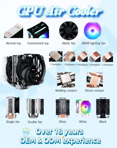 Sama Hdro cuscinetto Computer Cpu raffreddamento radiatore ventola per Pc Gaming Case