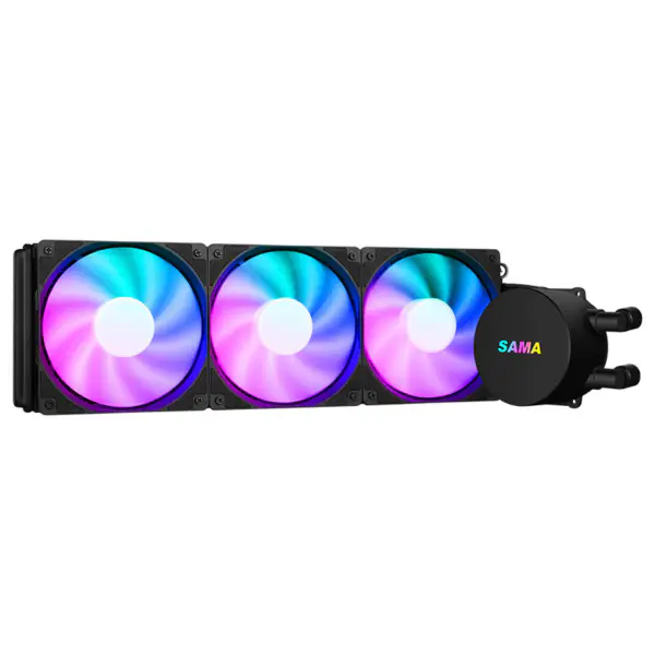 Sama Coloful Fan Raffreddatore ad acqua bianco per case Pc