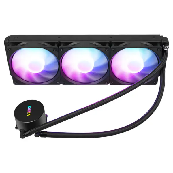 Sama Coloful Fan Raffreddatore ad acqua bianco per case Pc