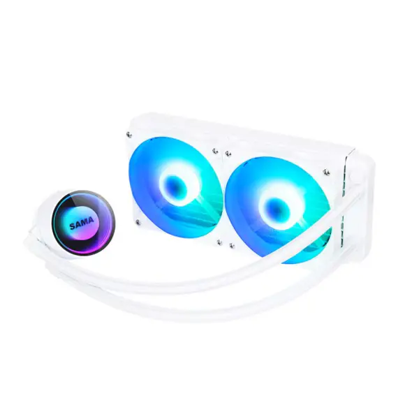 Sama 240 Bianco Infinity Mirror Design Arcobaleno Indirizzabile Rgb Aio Cpu Acqua Ventola di raffreddamento a liquido Radiatore