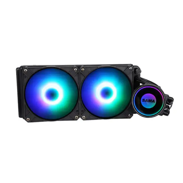 Sama 240 Bianco Infinity Mirror Design Arcobaleno Indirizzabile Rgb Aio Cpu Acqua Ventola di raffreddamento a liquido Radiatore