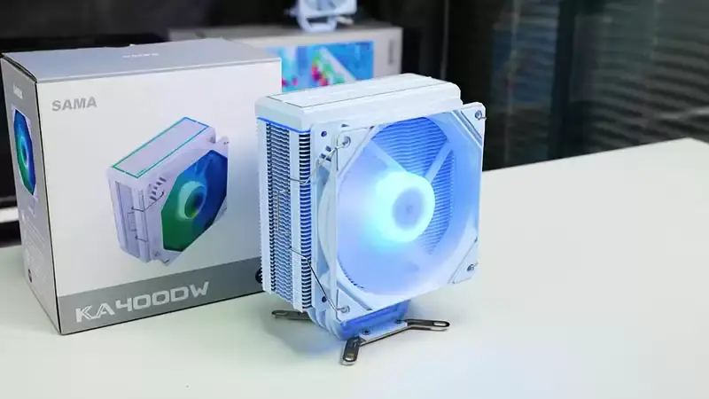 Sama White Rainbow Rgb Gaming Computer Cooling Radiator Heat Pipe Processor Air Cooling Cpu Air Coolers con 4 rame tubo