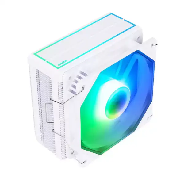 Sama White Rainbow Rgb Gaming Computer Cooling Radiator Heat Pipe Processor Air Cooling Cpu Air Coolers con 4 rame tubo