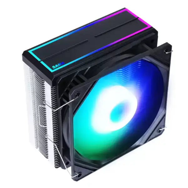 Sama White Rainbow Rgb Gaming Computer Cooling Radiator Heat Pipe Processor Air Cooling Cpu Air Coolers con 4 rame tubo