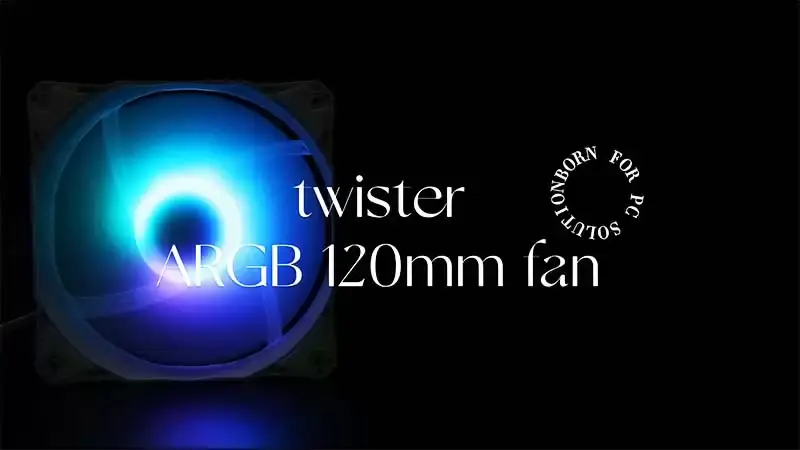 Sama Twister Argb Computer Cpu Case Fan 120 mm Cpu Cooling Fan per Gaming Case Pc