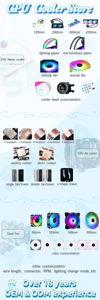 Sama 4heatpipes 90 mm Argb Fan Cpu Radiatore Cpu Air Cooler per Arocessor