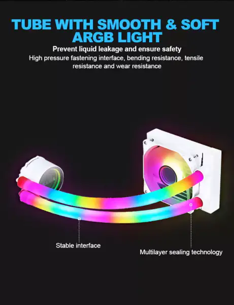 Sama personalizzato 120 mm Rgb illuminazione liquido Aio Cooler Cpu Liquid Cooler Raffreddamento ad acqua liquido per Pc