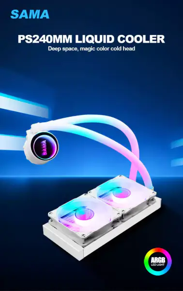Sama ha personalizzato 240 mm Rgb illuminazione liquido Aio Cooler Cpu Liquid Cooler raffreddamento ad acqua liquido per Pc