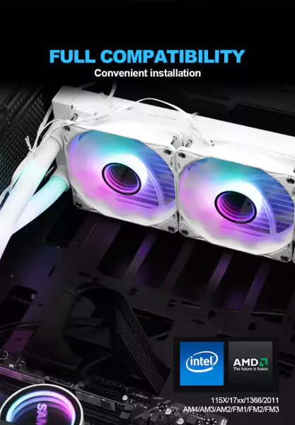 Sama ha personalizzato 240 mm Rgb illuminazione liquido Aio Cooler Cpu Liquid Cooler raffreddamento ad acqua liquido per Pc