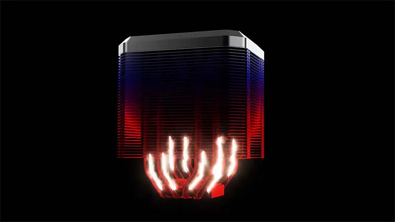 2021 Nuovo Design Alseye Air Cooler Twin-tower con Argb 4 Heatpipes M90 Cooling Cooler