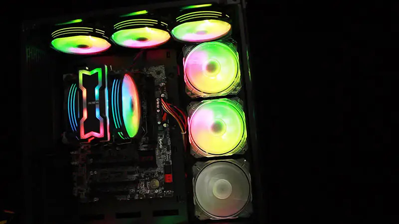 Alseye 120 mm doppia ventola 4 tubi di calore Rgb Cpu Cooler Aura