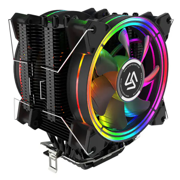 Amazon Top Selling Tdp 180w Gaming Case Cpu Cooler 120mm Pwm Case Fan Heat Pipes Universal Platform Pc Air Cooler