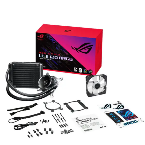 AsUs Rog Strix Lc Ii 120 Argb Radiatore di raffreddamento ad acqua integrato Cpu Asetek Processor Cooling