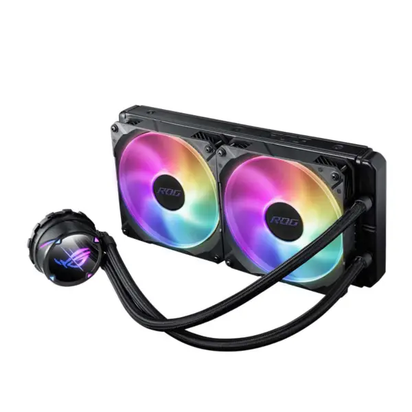 AsUs Rog Strix Lc Ii 280 Argb Aio 2fans Radiatore di raffreddamento ad acqua integrato Cpu Asetek Processore Ventola di raffreddamento
