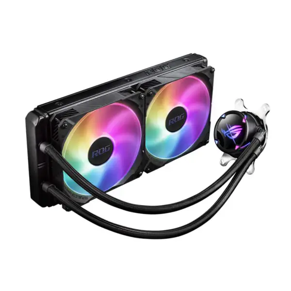 AsUs Rog Strix Lc Ii 280 Argb Aio 2fans Radiatore di raffreddamento ad acqua integrato Cpu Asetek Processore Ventola di raffreddamento