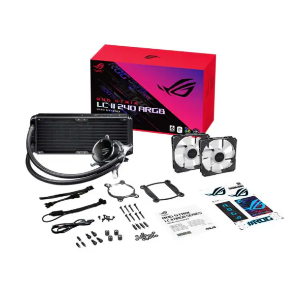 AsUs Rog Ryujin Ii 240 Argb 2fans Radiatore di raffreddamento ad acqua integrato 12a generazione Cpu Asetek Processore di raffreddamento