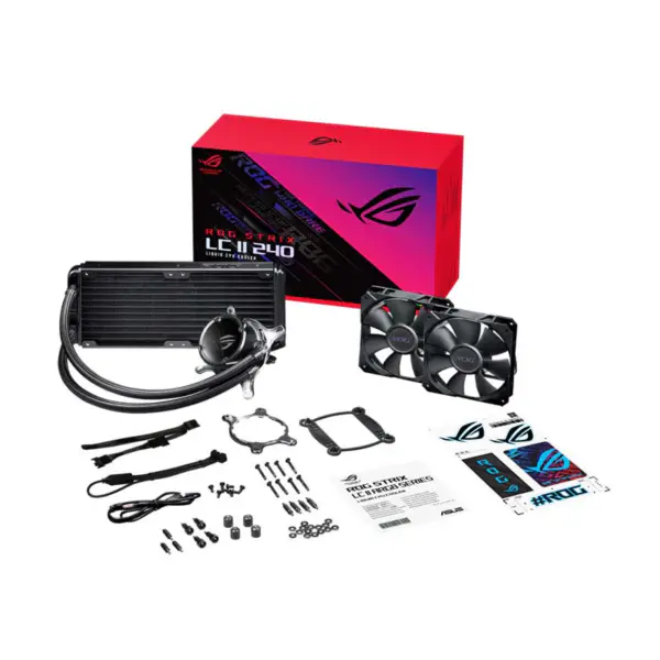 AsUs Rog Strix Lc Ii 240 2fans Radiatore ad acqua integrato Cpu Asetek 7th Pwm Dc Cpu Cooling Fan