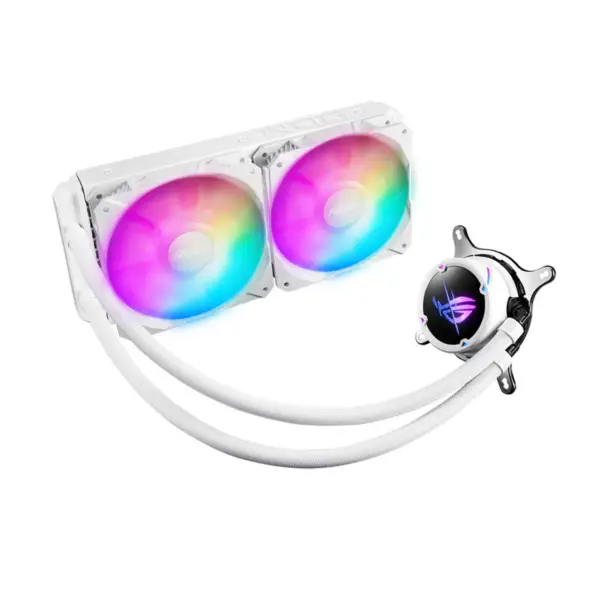 AsUs Rog Strix Lc Ii 240 Argb White Edition 2fans Radiatore integrato raffreddato ad acqua Ventola di raffreddamento Cpu