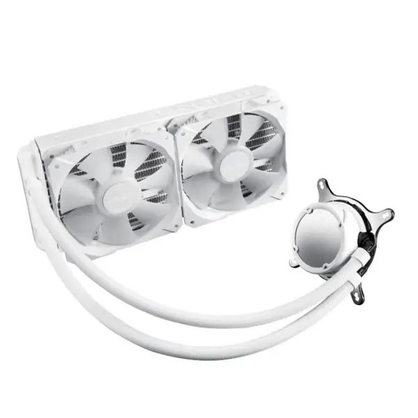 AsUs Rog Strix Lc Ii 240 Argb White Edition 2fans Radiatore integrato raffreddato ad acqua Ventola di raffreddamento Cpu