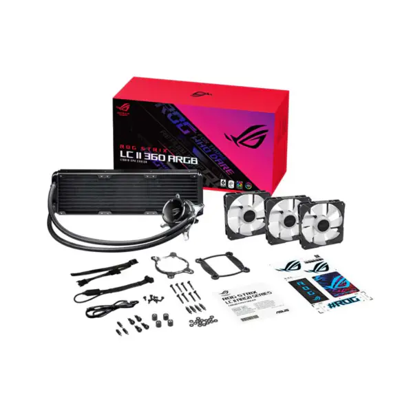 AsUs Rog Strix Lc Ii 360 Argb 3fans Radiatore integrato raffreddato ad acqua 12a generazione Cpu Asetek 7a Pwm Dc Cpu Cooling Argb Fan
