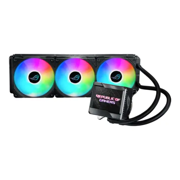 AsUs Rog Ryujin Ii 360 Argb 3fans Radiatore integrato raffreddato ad acqua 12a Gen Cpu Asetek 7a Gen 3.5in Lcd Pwm Dc Argb Cool Fan